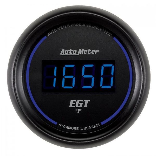 Auto Meter 2-1/16IN E.G.T. PYROMETER 0-2000F, DIGITAL, BLACK 6945